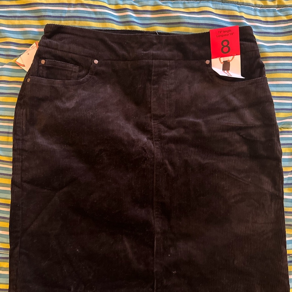 Black Corduroy Skirt